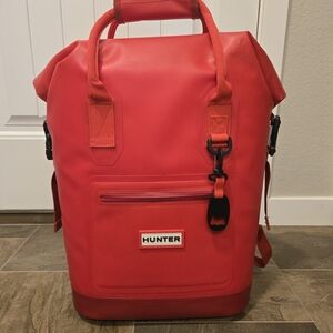 The Hunter X Target Red Travel Roll Top Waterproof Backpack Insulated Cooler Bag